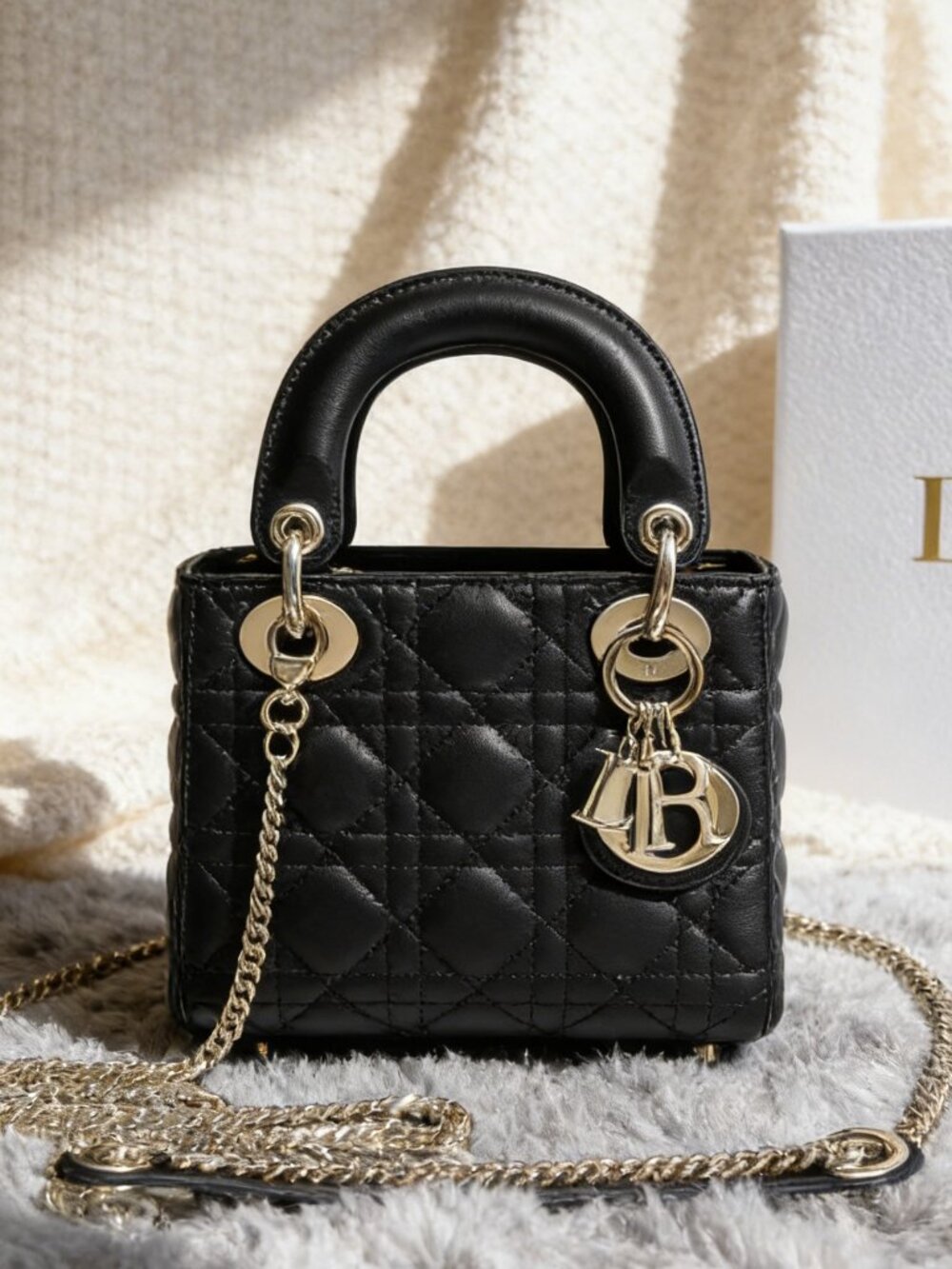 Mini Lady Dior Bag Black Cannage Lambskin